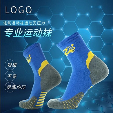 蜂窝背景科技感运动袜