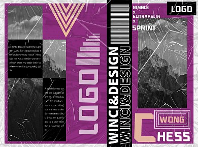 深色系高档三折页