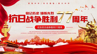 抗战胜利77周年宣传展板