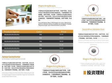 简约大气白色时尚金融企业三折页