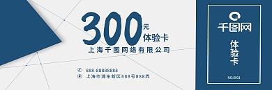 清新商务风体验卡简约时尚代金券模板