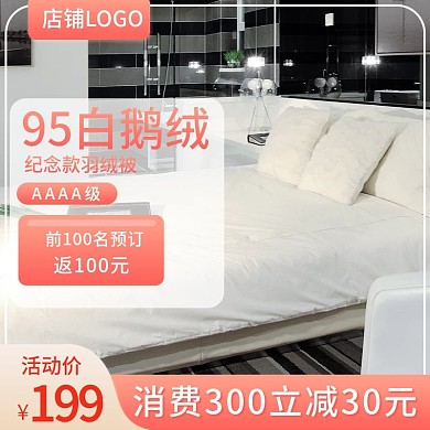 天猫淘宝日用家居羽绒被主图