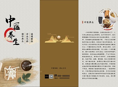 中医养生保健宣传三折页
