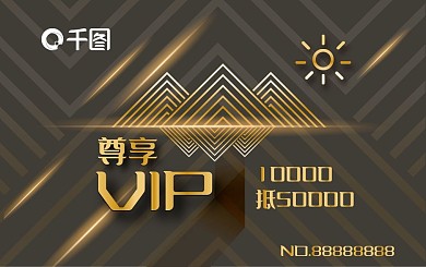 大气鎏金vip卡金卡会员卡VIP卡