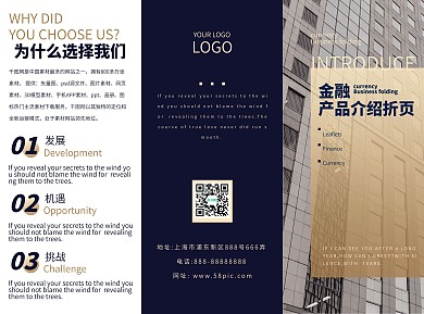 商务金融产品介绍三折页