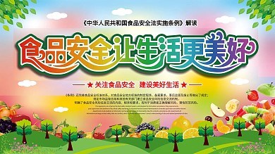 原创食品安全条例解读内容展板