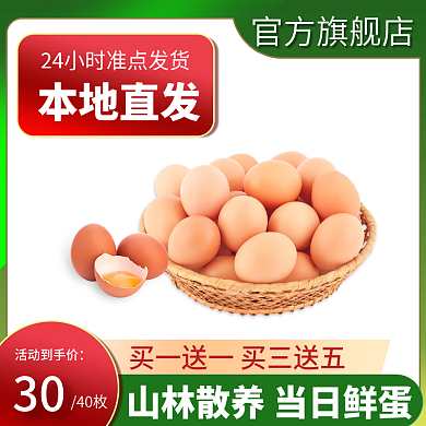农产品鲜鸡蛋土鸡蛋活动促销主图