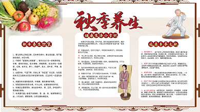 秋季养生知识健康知识展板