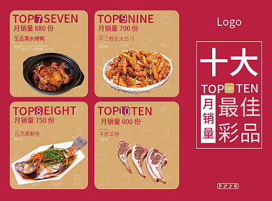 餐饮三折页