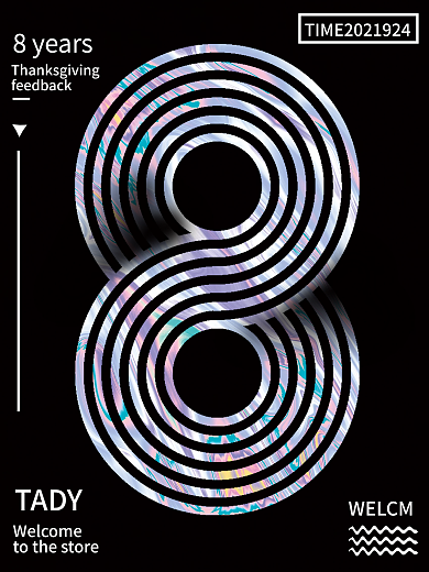 大气商务酸性数字海报周年庆海报