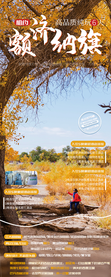 弱水金沙额济纳旗胡杨林海报黑水城