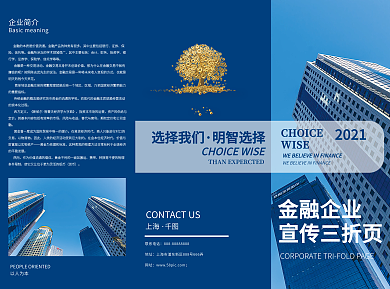 金融企业宣传三折页