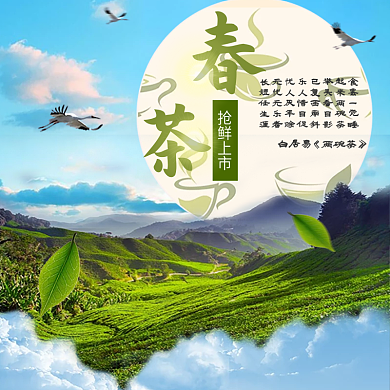 春茶节电商上新主图直通车