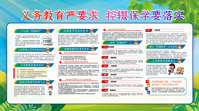 控辍保学宣传内容型展板