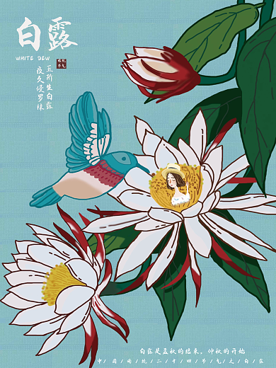 中国风白露节气海报