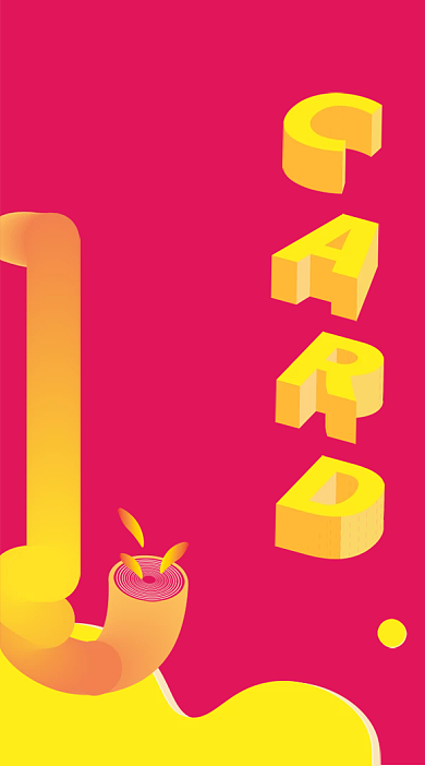 工作证模板插画风新媒体创意胸牌工作人员