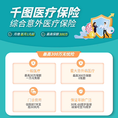 综合意外医疗保险主图直通车