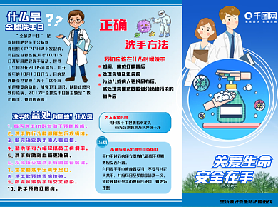 洗手方法宣传折页