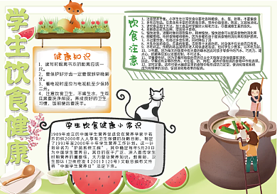 饮食安全健康手抄报