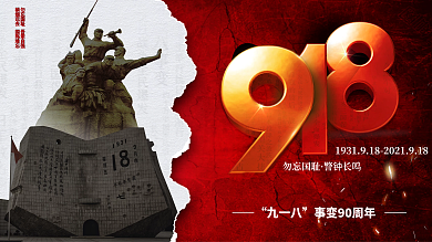 九一八事变纪念日宣传展板