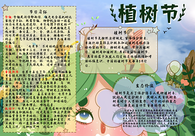 植树节节日手抄报