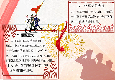 八一建军节——手抄报