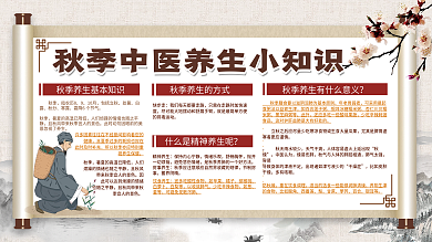 中医秋季养生内容型展板
