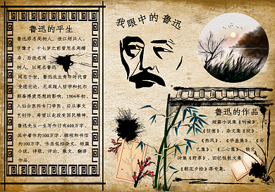 我眼中的鲁迅校园手抄报