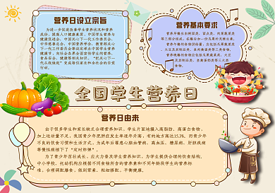 学生营养日手抄报