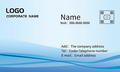 创意简约蓝色渐变风格名片