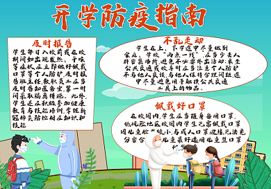 开学防疫指南手抄报