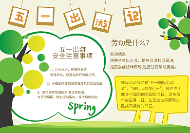 五一出游记手抄报
