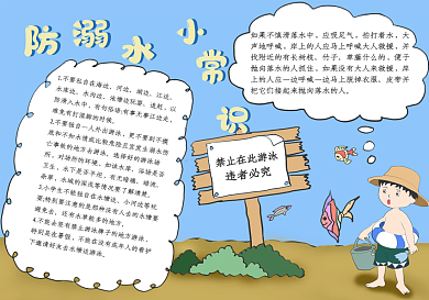 防溺水小常识手抄报