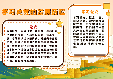 学党史党的发展历程手抄报