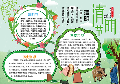清明节传统习俗手抄报