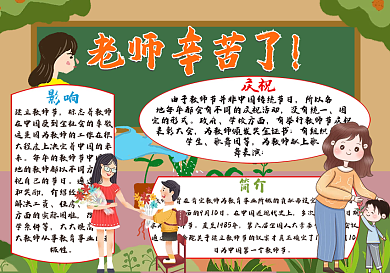 老师辛苦了手抄报