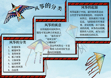 风筝的分类手抄报（附文字版）
