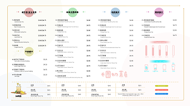 简约原创创意可爱小清新奶茶菜单菜谱设计
