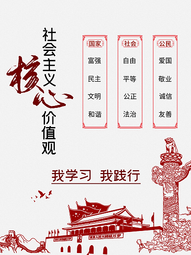 社会主义核心价值观展板海报设计