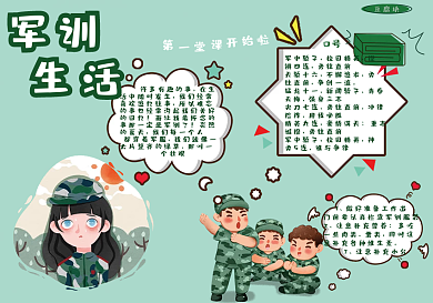 开学军训生活手抄报