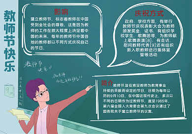 教师节节日快乐节日手抄报