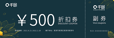 500元现金折扣券
