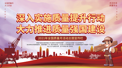 2021年全国质量月活动宣传栏展板