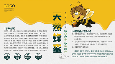 天然蜂蜜营养功效介绍宣传展板