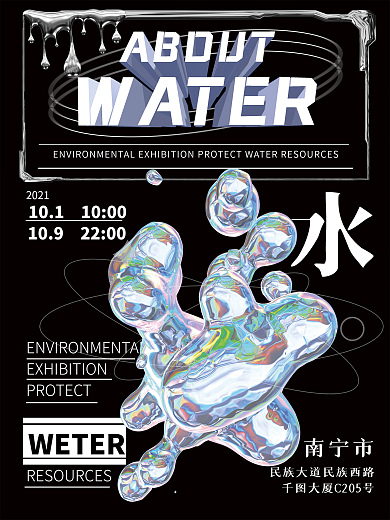 环保创意水资源展海报
