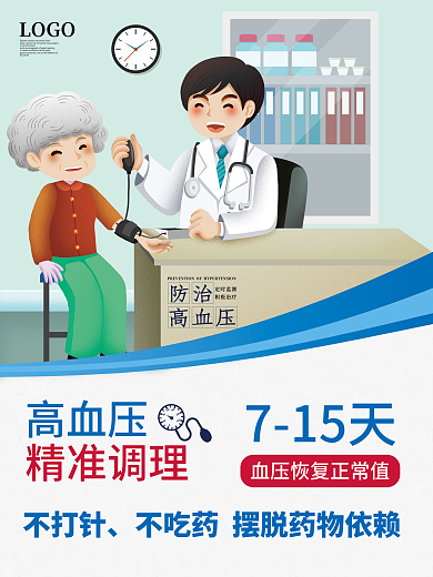 防治高血压精准调理海报