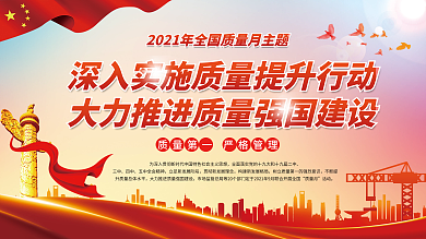 2021年全国质量月内容型展板