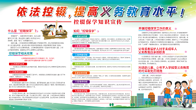 控辍保学义务教育宣传栏展板