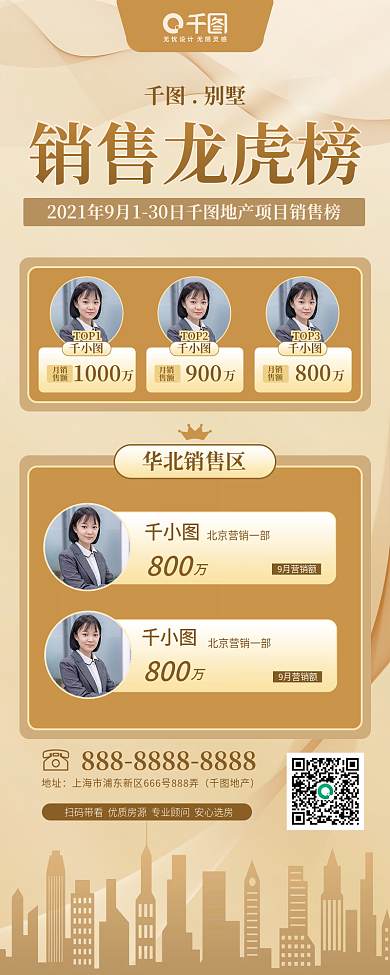 地产销售榜业绩榜单龙虎榜喜报战报喜庆红色