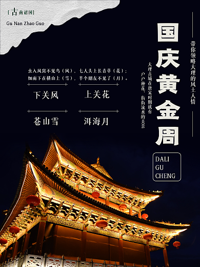 国庆黄金周旅游海报